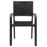 Ensemble à manger de jardin 5 pcs Noir 568077568077