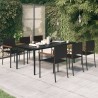 Ensemble à manger de jardin 7 pcs Noir 568086568086