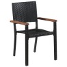 Ensemble à manger de jardin 7 pcs Noir 568086568086