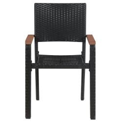 Ensemble à manger de jardin 7 pcs Noir 568086568086