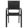 Ensemble à manger de jardin 7 pcs Noir 568086568086