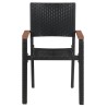 Ensemble à manger de jardin 5 pcs Noir 568088568088