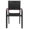 Ensemble à manger de jardin 3 pcs Noir 568089568089