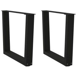 Pieds de table basse en forme de V, 2 pièces, noir, 60 x (42-43,3) cm, acier 568098568098