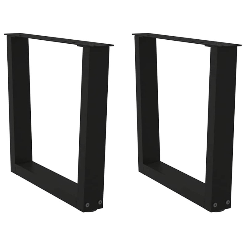 Pieds de table basse en forme de V, 2 pièces, noir, 60 x (42-43,3) cm, acier 568098568098