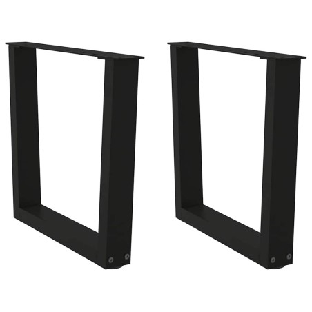 Pieds de table basse en forme de V, 2 pièces, noir, 60 x (42-43,3) cm, acier 568098568098