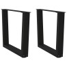 Pieds de table basse en forme de V, 2 pièces, noir, 60 x (42-43,3) cm, acier 568098568098
