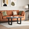 Pieds de table basse en forme de V, 2 pièces, noir, 60 x (42-43,3) cm, acier 568098568098
