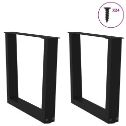Pieds de table basse en forme de V, 2 pièces, noir, 60 x (42-43,3) cm, acier 568098568098