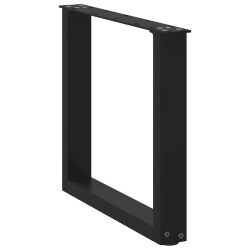 Pieds de table basse en U, 2 pièces, noir, 50 x (42-43) cm, acier 568100568100