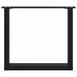 Pieds de table basse en U, 2 pièces, noir, 50 x (42-43) cm, acier 568100568100