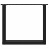 Pieds de table basse en U, 2 pièces, noir, 50 x (42-43) cm, acier 568100568100