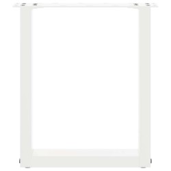 Pieds de table basse en U 2 pièces Blanc 28 x (42-43) cm Acier 568101568101