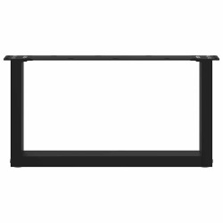Pieds de table basse en U, 2 pièces, noir, 70 x (30-31) cm, acier 568106568106