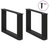 Pieds de table basse en U, 2 pièces, noir, 50 x (30-31) cm, acier 568110568110