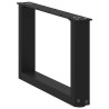 Pieds de table basse en U, 2 pièces, noir, 50 x (30-31) cm, acier 568110568110