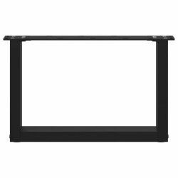 Pieds de table basse en U, 2 pièces, noir, 50 x (30-31) cm, acier 568110568110