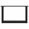 Pieds de table basse en U, 2 pièces, noir, 50 x (30-31) cm, acier 568110568110