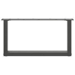 Pieds de table basse en U 2 pièces Anthracite 70 x (30-31) cm Acier 568112568112