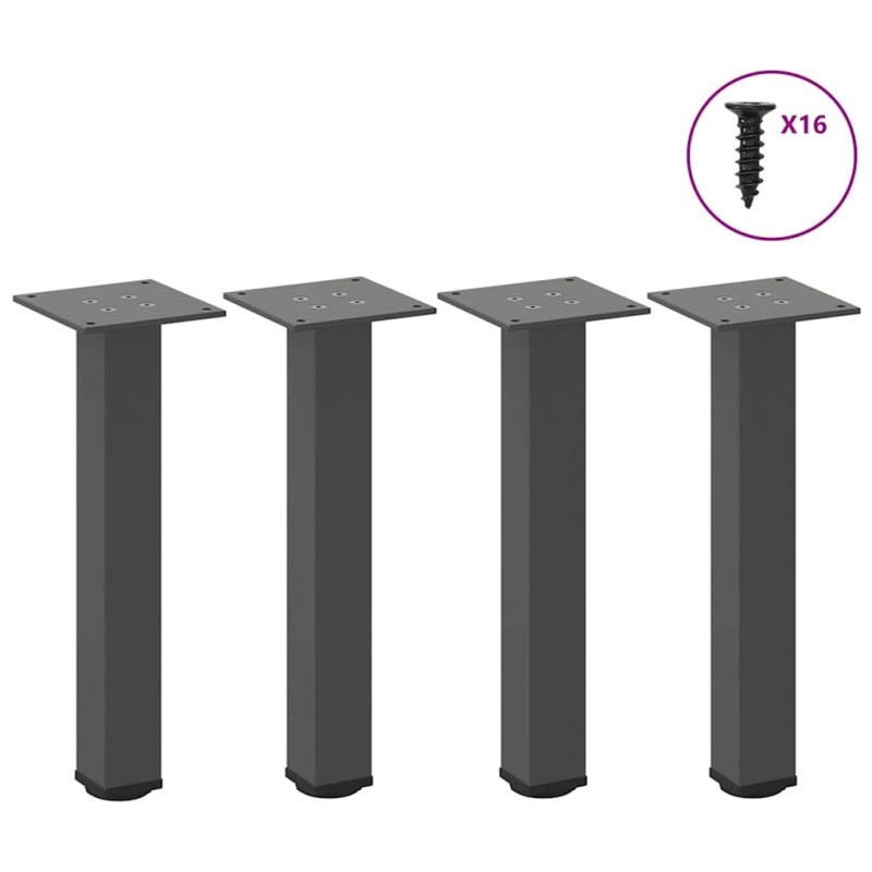 Pieds de table basse 4 pièces Anthracite 42-44 cm Acier 568113568113