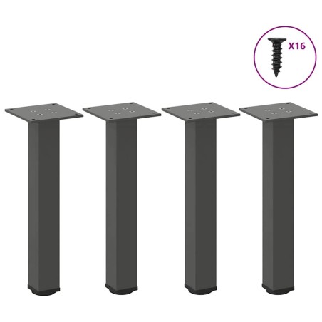Pieds de table basse 4 pièces Anthracite 42-44 cm Acier 568113568113