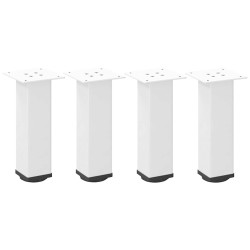 Pieds de table basse 4 pièces Blanc 30-32 cm Acier 568115568115