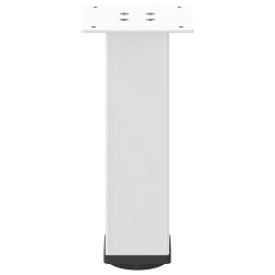 Pieds de table basse 4 pièces Blanc 30-32 cm Acier 568115568115