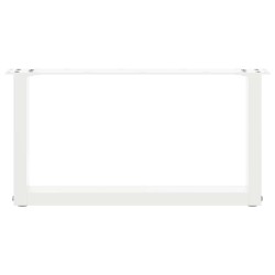 Pieds de table basse en U 2 pièces Blanc 70 x (30-31) cm Acier 568119568119