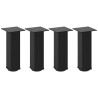 Pieds de table basse 4 pièces Noir 30-32 cm Acier 568121568121