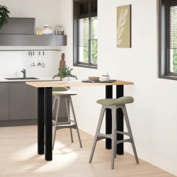 Pieds de table de bar 4 pièces Noir 100-102 cm Acier 568122568122