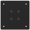 Pieds de table de bar 4 pièces Noir 100-102 cm Acier 568122568122