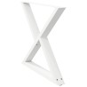 Pieds de table à manger 2 pièces Blanc 90 x (72-73,3) cm Acier 568123568123