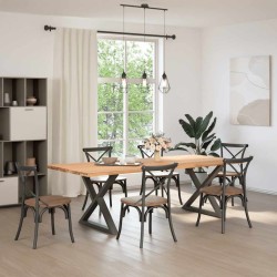 Pieds de table à manger 2 pièces Anthracite 90 x (72-73,3) cm Acier 568124568124