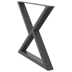 Pieds de table à manger 2 pièces Anthracite 90 x (72-73,3) cm Acier 568124568124