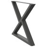 Pieds de table à manger 2 pièces Anthracite 90 x (72-73,3) cm Acier 568124568124
