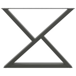 Pieds de table à manger 2 pièces Anthracite 90 x (72-73,3) cm Acier 568124568124