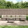 Salon de jardin 7 pcs avec coussins anthracite résine tressée 568128568128
