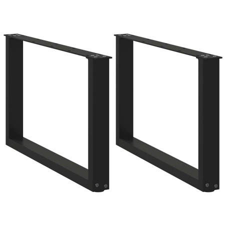 Pieds de table basse en U, 2 pièces, noir, 60 x (42-43) cm, acier 568130568130