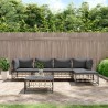 Salon de jardin 6 pcs avec coussins anthracite résine tressée 568136568136