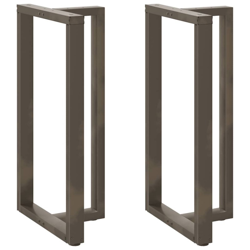 Pieds de table de bar en forme de T, 2 pièces, noir, 60 x 35 x (110-111) cm, acier 568138568138
