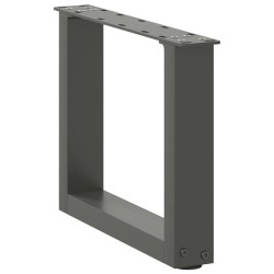 Pieds de table basse en U 2 pièces Anthracite 40 x (30-31) cm Acier 568140568140