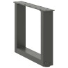 Pieds de table basse en U 2 pièces Anthracite 40 x (30-31) cm Acier 568140568140