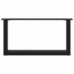 Pieds de table basse en U, 2 pièces, noir, 60 x (30-31) cm, acier 568141568141