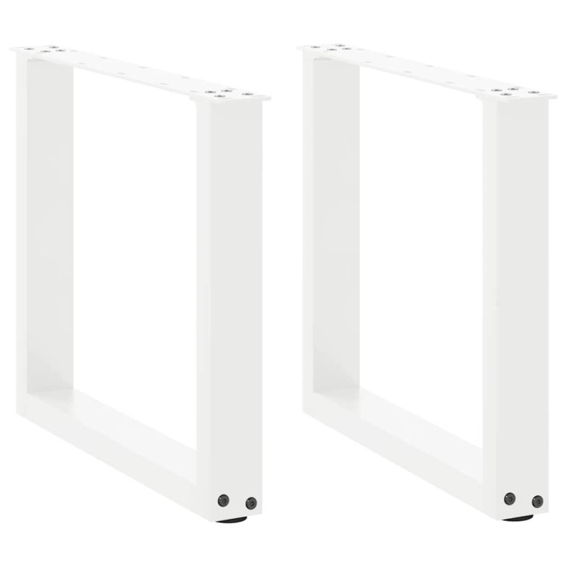 Pieds de table basse en U, 2 pièces, blanc, 50 x (42-43) cm, acier 568145568145