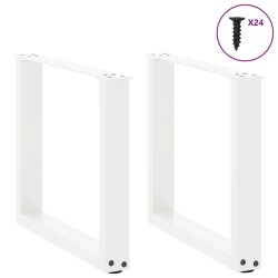 Pieds de table basse en U, 2 pièces, blanc, 50 x (42-43) cm, acier 568145568145