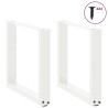 Pieds de table basse en U, 2 pièces, blanc, 50 x (42-43) cm, acier 568145568145