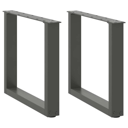 Pieds de table basse en U, 2 pièces, anthracite, 50 x (42-43) cm, acier 568146568146