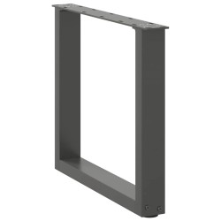 Pieds de table basse en U, 2 pièces, anthracite, 50 x (42-43) cm, acier 568146568146