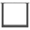 Pieds de table basse en U, 2 pièces, anthracite, 50 x (42-43) cm, acier 568146568146