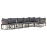 Salon de jardin 6 pcs avec coussins anthracite résine tressée 568150568150